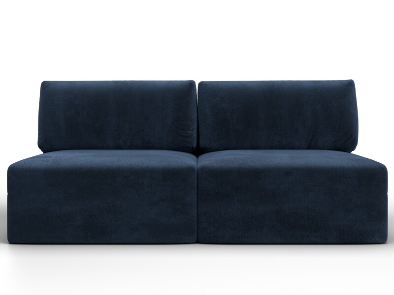 Диван прямой модульный Лига-060 НПБ, Велюр, TOWER 13 синий