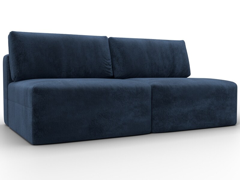 Диван прямой модульный Лига-060 НПБ, Велюр, TOWER 13 синий