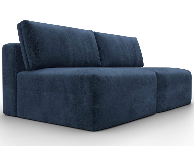 Диван прямой модульный Лига-060 НПБ, Велюр, TOWER 13 синий