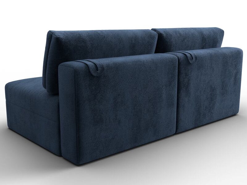 Диван прямой модульный Лига-060 НПБ, Велюр, TOWER 13 синий