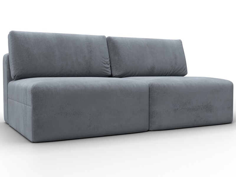 Диван прямой модульный Лига-060 НПБ, Велюр, TOWER 10 серый