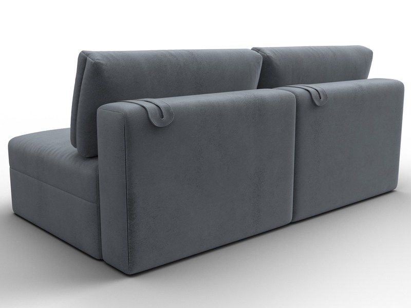 Диван прямой модульный Лига-060 НПБ, Велюр, TOWER 10 серый