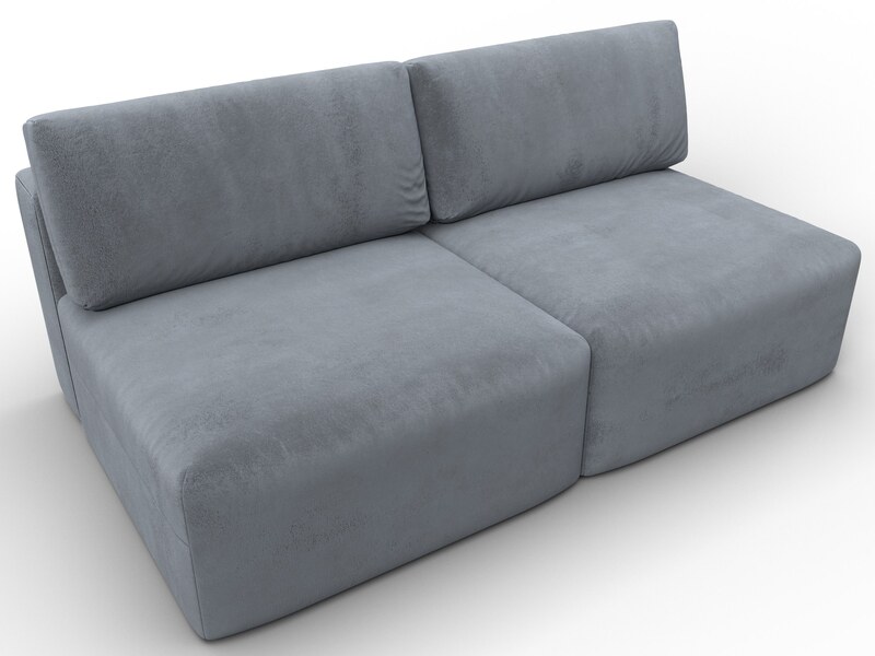 Диван прямой модульный Лига-060 НПБ, Велюр, TOWER 10 серый