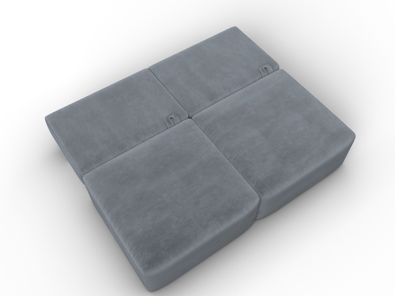 Диван прямой модульный Лига-060 НПБ, Велюр, TOWER 10 серый