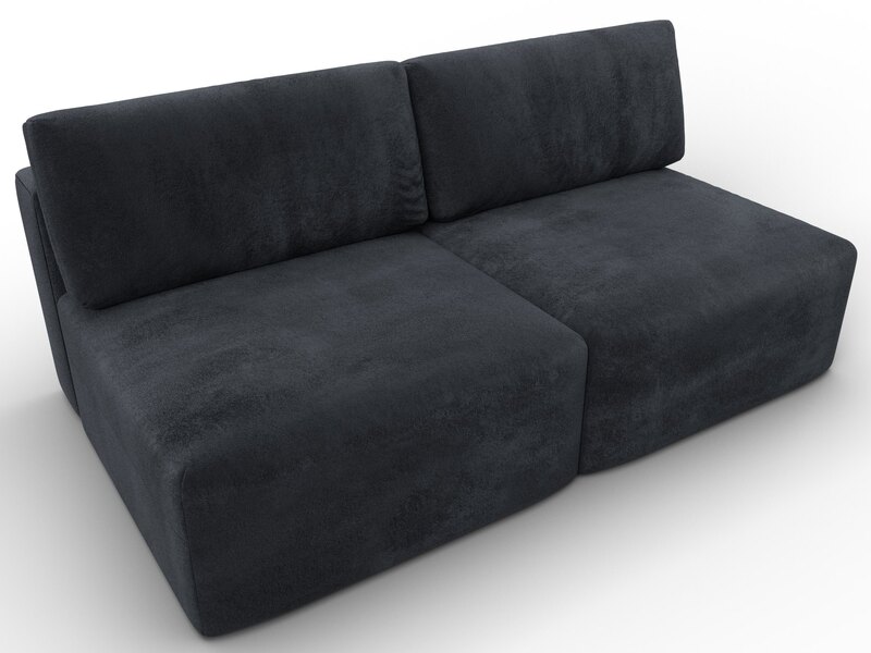 Диван прямой модульный Лига-060 НПБ, Велюр, TOWER 11 темно-серый
