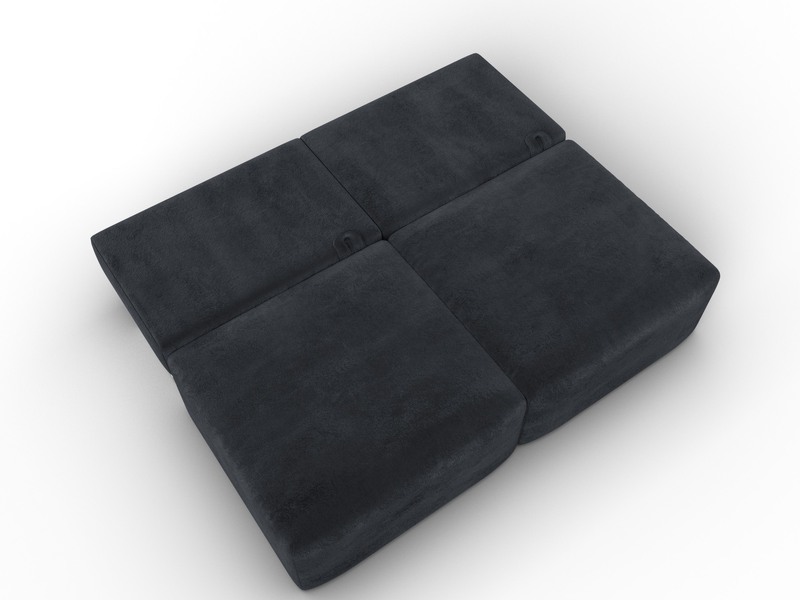 Диван прямой модульный Лига-060 НПБ, Велюр, TOWER 11 темно-серый