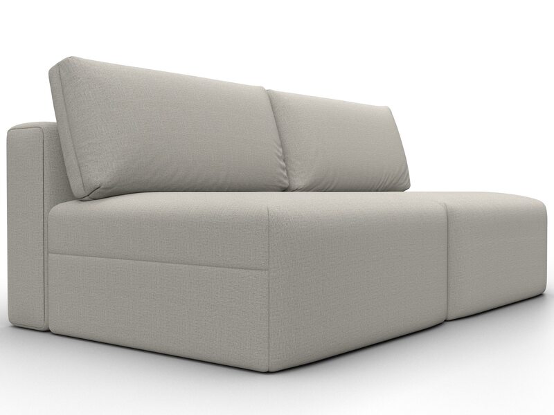 Диван прямой модульный Лига-060 НПБ, Рогожка, Амур 02 бежевый