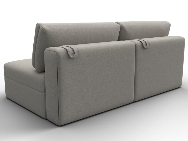 Диван прямой модульный Лига-060 НПБ, Рогожка, Амур 02 бежевый