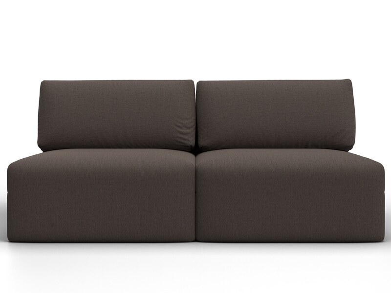 Диван прямой модульный Лига-060 НПБ, Рогожка, Амур 05 коричневый