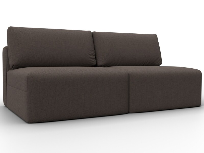 Диван прямой модульный Лига-060 НПБ, Рогожка, Амур 05 коричневый