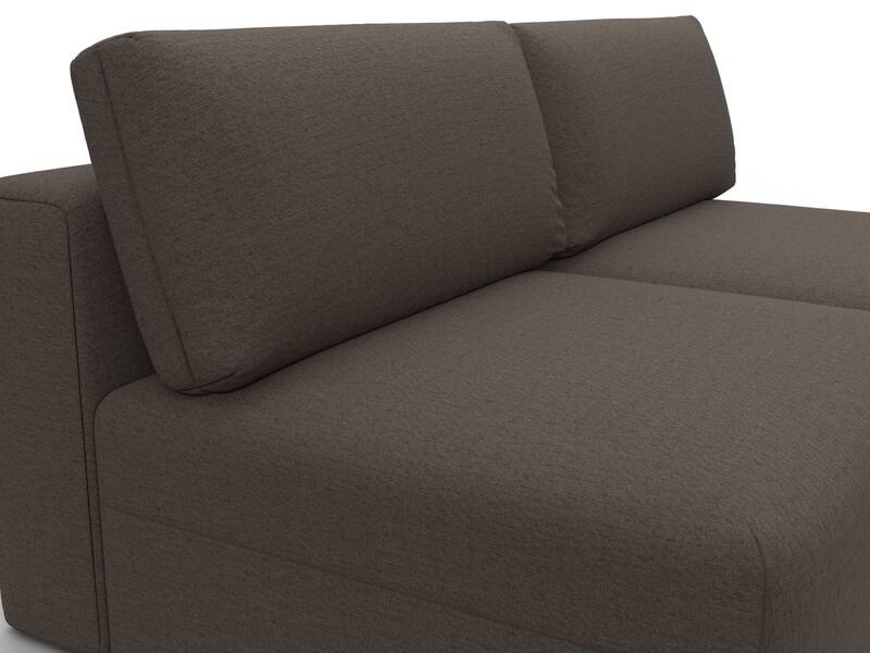 Диван прямой модульный Лига-060 НПБ, Рогожка, Амур 05 коричневый