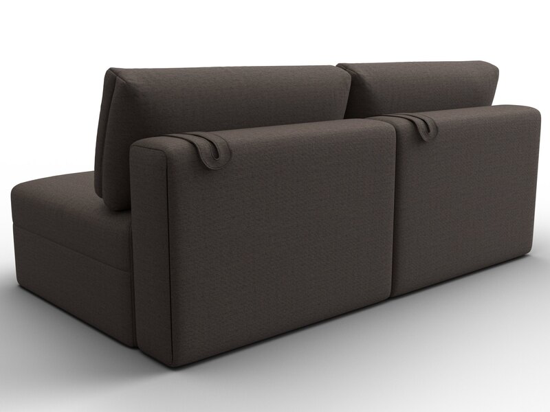 Диван прямой модульный Лига-060 НПБ, Рогожка, Амур 05 коричневый