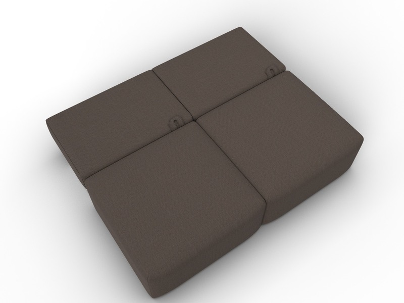 Диван прямой модульный Лига-060 НПБ, Рогожка, Амур 05 коричневый