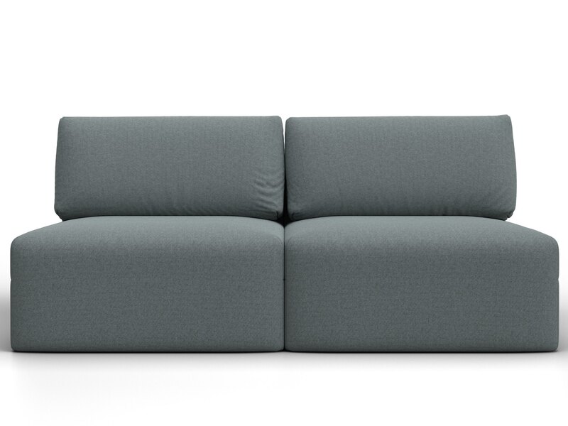 Диван прямой модульный Лига-060 НПБ, Рогожка, Амур 07 серый