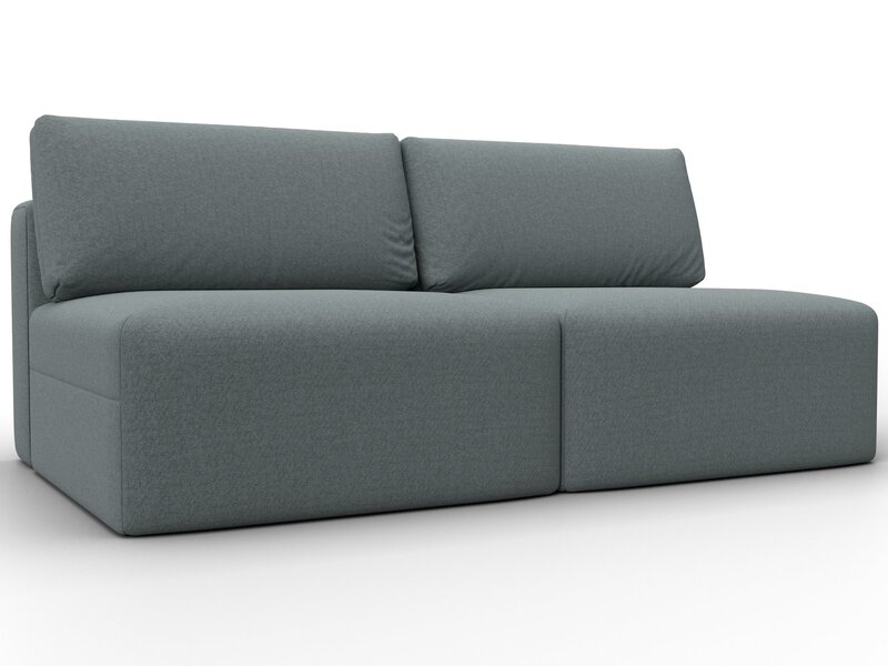 Диван прямой модульный Лига-060 НПБ, Рогожка, Амур 07 серый