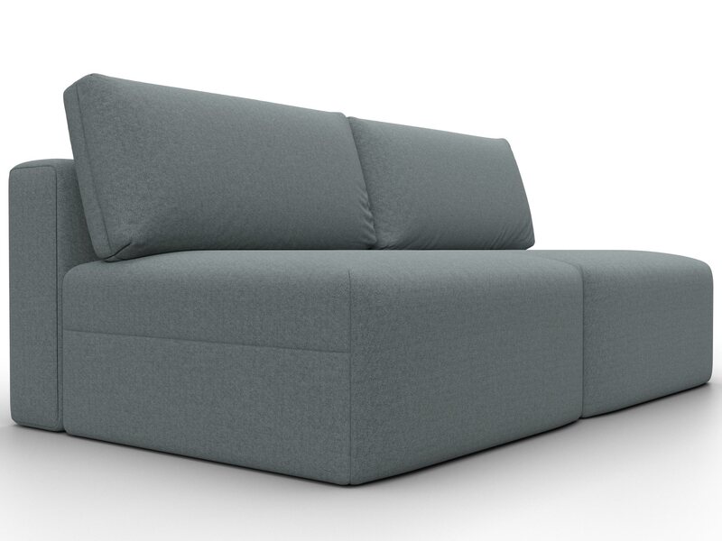 Диван прямой модульный Лига-060 НПБ, Рогожка, Амур 07 серый