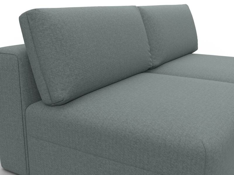 Диван прямой модульный Лига-060 НПБ, Рогожка, Амур 07 серый