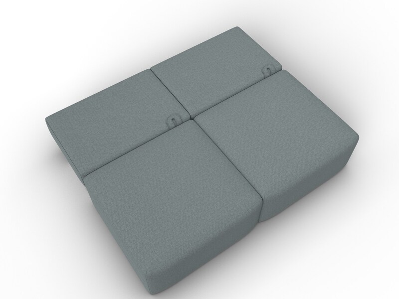 Диван прямой модульный Лига-060 НПБ, Рогожка, Амур 07 серый