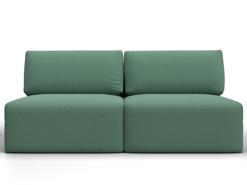 Диван прямой модульный Лига-060 НПБ, Рогожка, Амур 11 зеленый