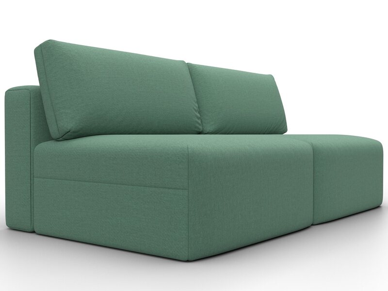 Диван прямой модульный Лига-060 НПБ, Рогожка, Амур 11 зеленый