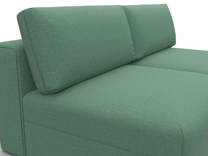 Диван прямой модульный Лига-060 НПБ, Рогожка, Амур 11 зеленый