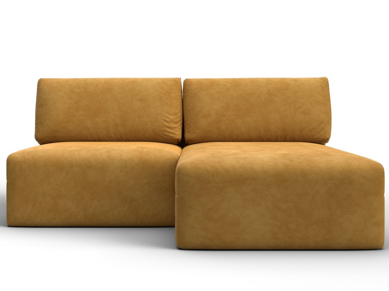 Диван угловой модульный Лига-060 НПБ угол универсальный, Велюр, BRUT 10 желтый