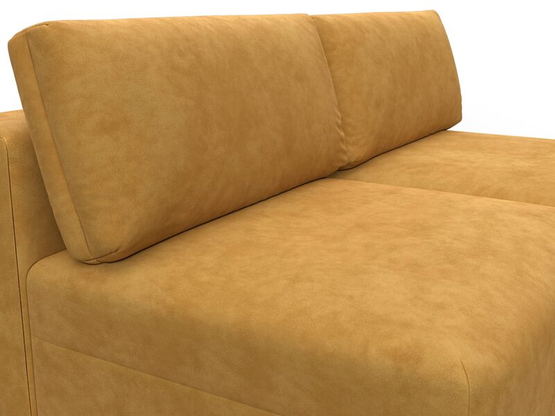 Диван угловой модульный Лига-060 НПБ угол универсальный, Велюр, BRUT 10 желтый