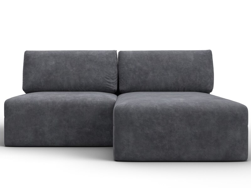 Диван угловой модульный Лига-060 НПБ угол универсальный, Велюр, BRUT 16 темно-серый
