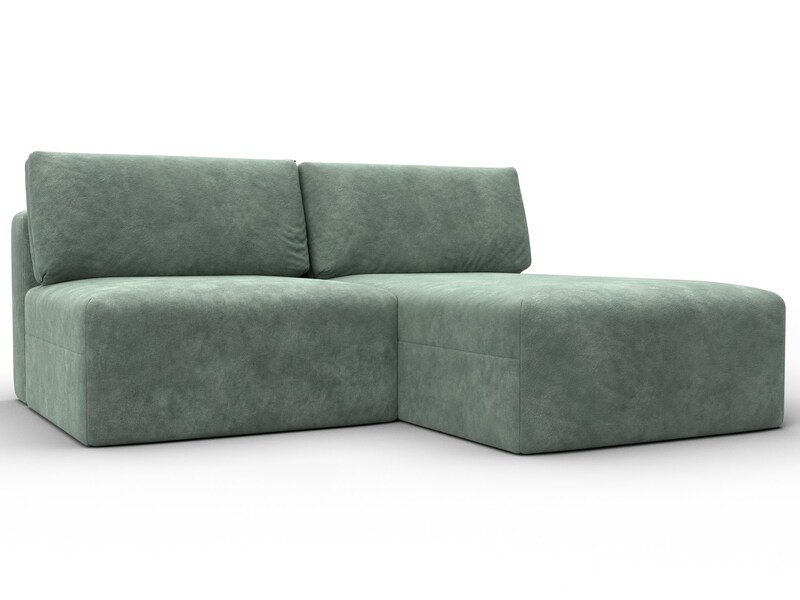 Диван угловой модульный Лига-060 НПБ угол универсальный, Велюр, BRUT 08 зеленый