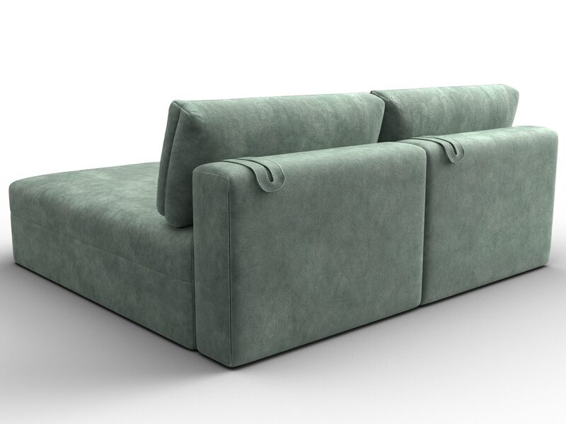 Диван угловой модульный Лига-060 НПБ угол универсальный, Велюр, BRUT 08 зеленый