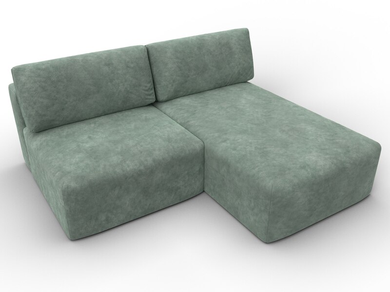 Диван угловой модульный Лига-060 НПБ угол универсальный, Велюр, BRUT 08 зеленый