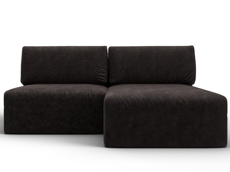 Диван угловой модульный Лига-060 НПБ угол универсальный, Велюр, BRUT 17 коричневый