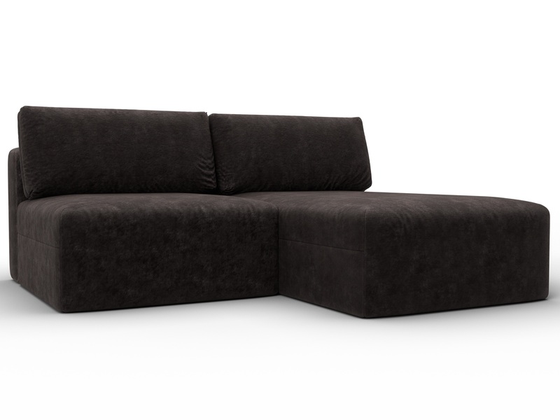 Диван угловой модульный Лига-060 НПБ угол универсальный, Велюр, BRUT 17 коричневый