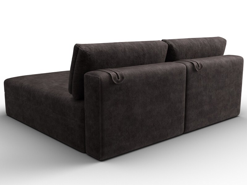 Диван угловой модульный Лига-060 НПБ угол универсальный, Велюр, BRUT 17 коричневый