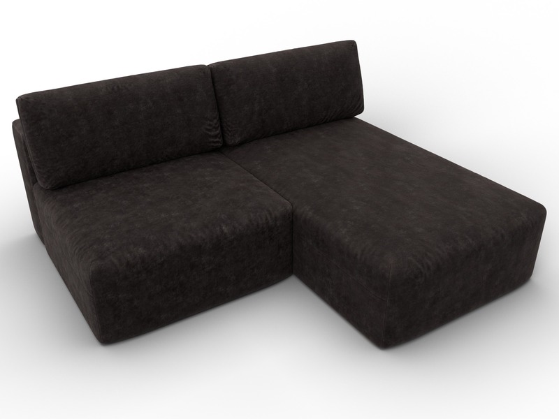 Диван угловой модульный Лига-060 НПБ угол универсальный, Велюр, BRUT 17 коричневый