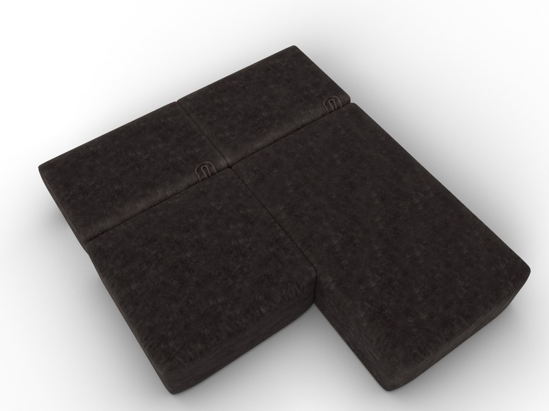 Диван угловой модульный Лига-060 НПБ угол универсальный, Велюр, BRUT 17 коричневый