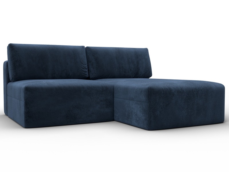Диван угловой модульный Лига-060 НПБ угол универсальный, Велюр, TOWER 13 синий