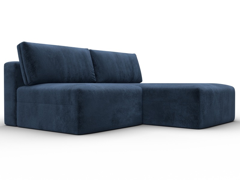 Диван угловой модульный Лига-060 НПБ угол универсальный, Велюр, TOWER 13 синий