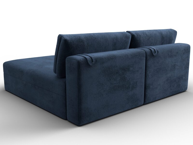 Диван угловой модульный Лига-060 НПБ угол универсальный, Велюр, TOWER 13 синий