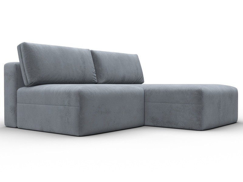 Диван угловой модульный Лига-060 НПБ угол универсальный, Велюр, TOWER 10 серый