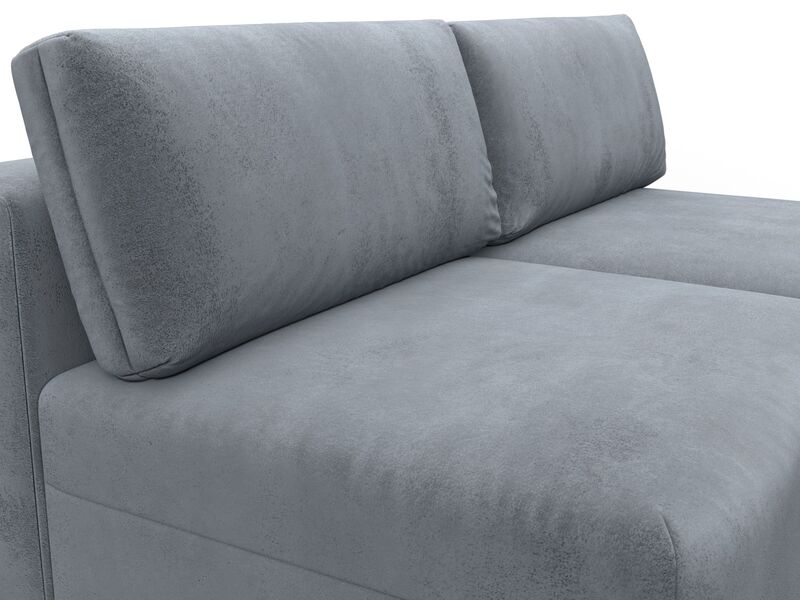 Диван угловой модульный Лига-060 НПБ угол универсальный, Велюр, TOWER 10 серый