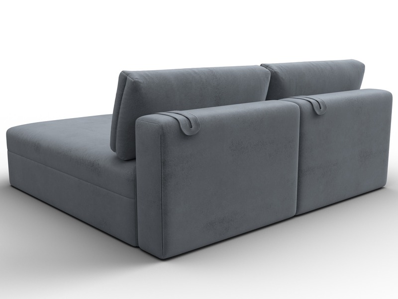 Диван угловой модульный Лига-060 НПБ угол универсальный, Велюр, TOWER 10 серый