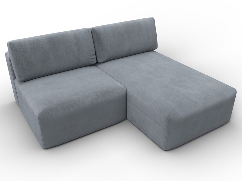 Диван угловой модульный Лига-060 НПБ угол универсальный, Велюр, TOWER 10 серый