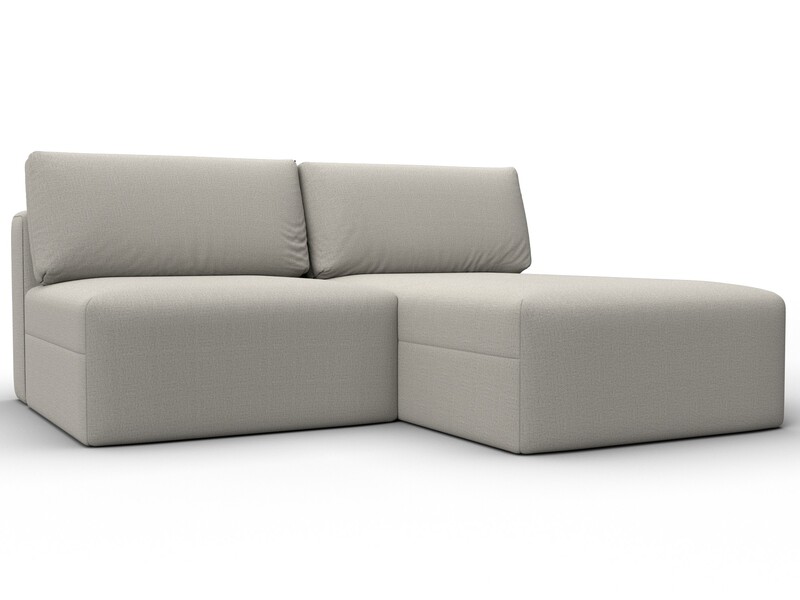 Диван угловой модульный Лига-060 НПБ угол универсальный, Рогожка, Амур 02 бежевый