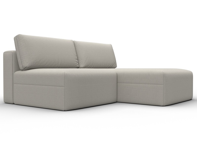 Диван угловой модульный Лига-060 НПБ угол универсальный, Рогожка, Амур 02 бежевый