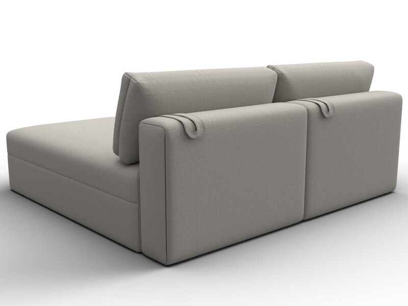 Диван угловой модульный Лига-060 НПБ угол универсальный, Рогожка, Амур 02 бежевый