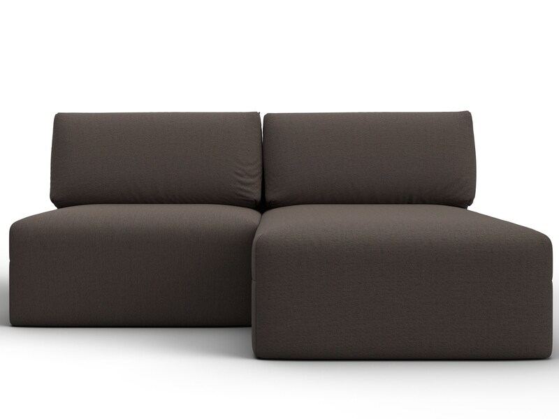 Диван угловой модульный Лига-060 НПБ угол универсальный, Рогожка, Амур 05 коричневый