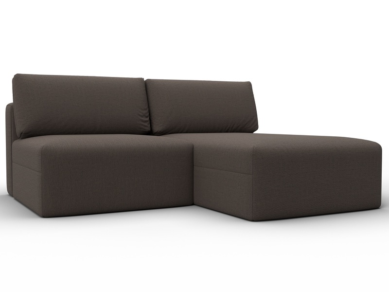 Диван угловой модульный Лига-060 НПБ угол универсальный, Рогожка, Амур 05 коричневый