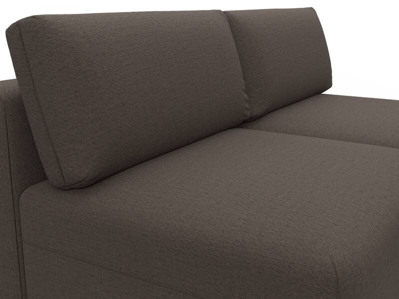 Диван угловой модульный Лига-060 НПБ угол универсальный, Рогожка, Амур 05 коричневый