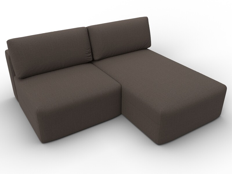 Диван угловой модульный Лига-060 НПБ угол универсальный, Рогожка, Амур 05 коричневый